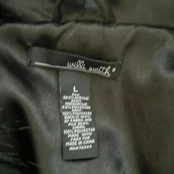 Willi Smith soft faux for hooded vest, large - Picture 2 of 4